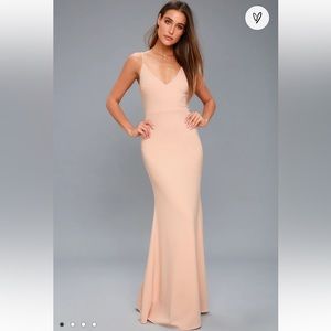 Lulus Infinite Glory Blush Pink Maxi Dress